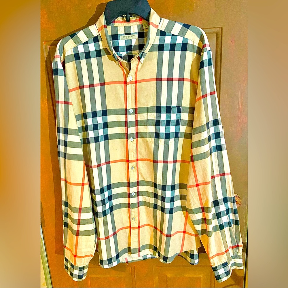 BURBERRY MEN’S Caxton Check Poplin Button-Up Shirt